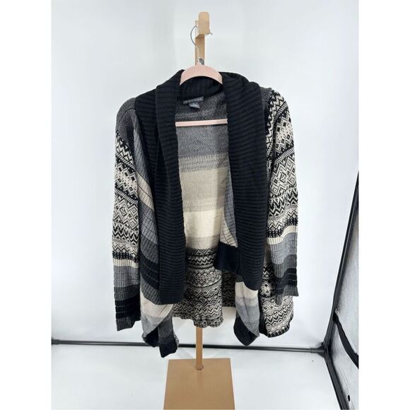 Chelsea and Theodore gray black open cardigan size XL - Picture 9 of 11